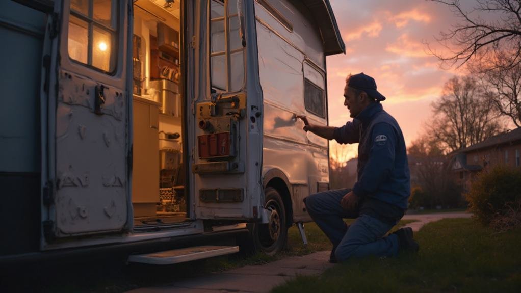 A mobile locksmith van parked outside a house, showcasing the mobile locksmith services available for lock repairs and emergencies.